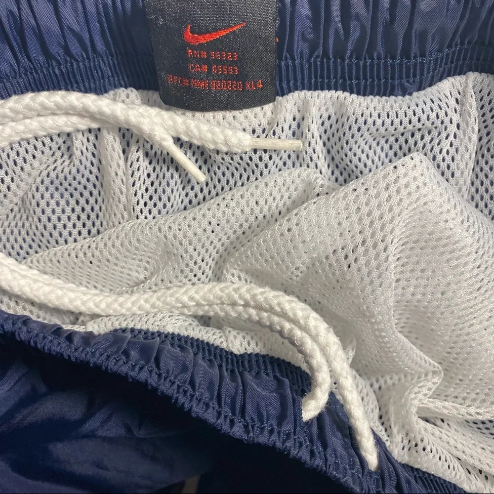 Nike Men’s Navy Blue Swim Trunks with White Trim